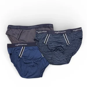 Tri-Pack Slip Uomo in Cotone Elasticizzato con Elastico Esterno Rossoporpora Art.US1979