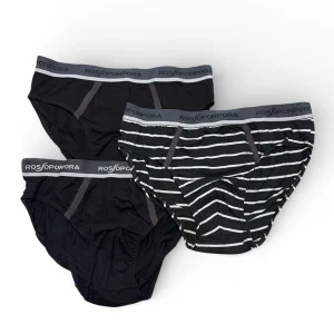 Tri-Pack Slip Uomo in Cotone Elasticizzato con Elastico Esterno Rossoporpora Art.US2009