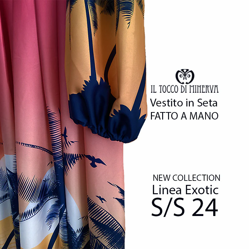 Abito lungo in seta Linea Exotic Summer 24 - Fatto a Mano - immagine 4